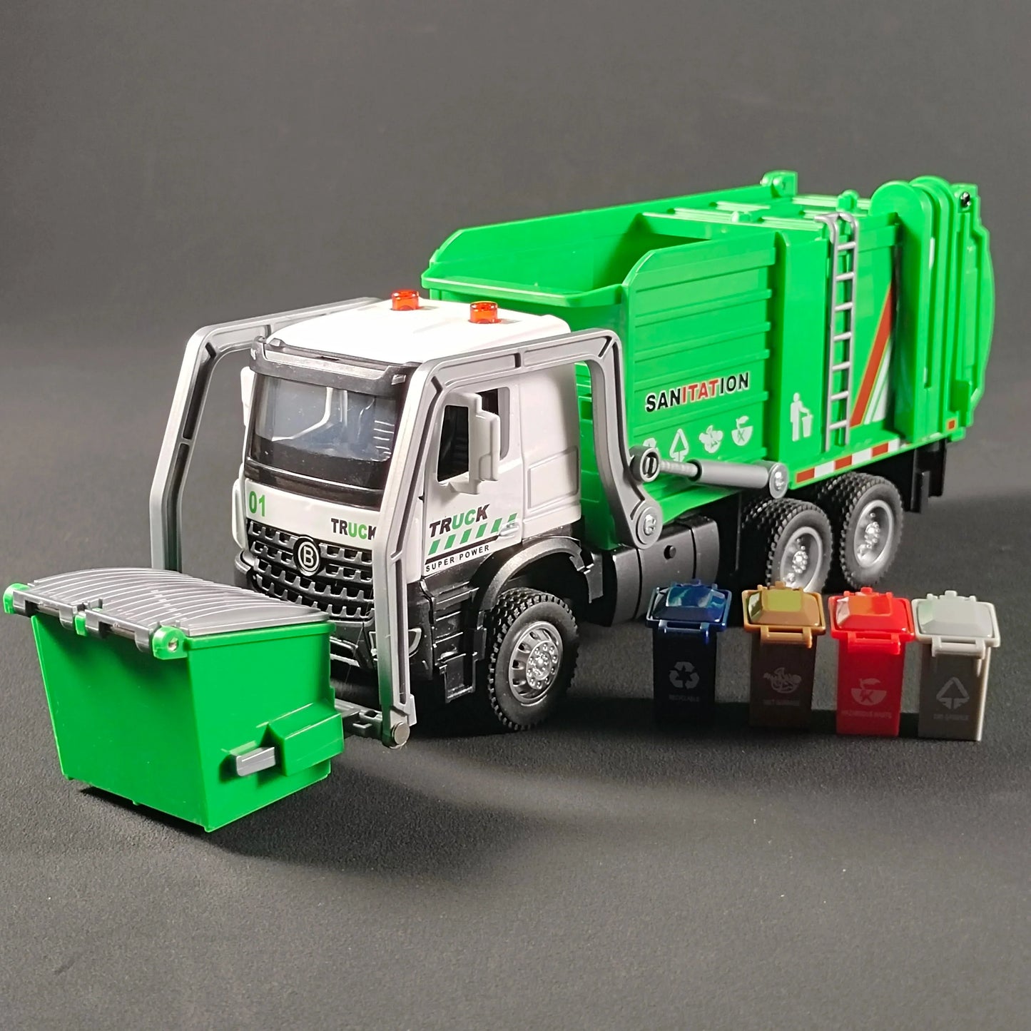 Diecast Truck 1:35 Urban Sanitation With Alloy Construction For Kids - ToylandEU