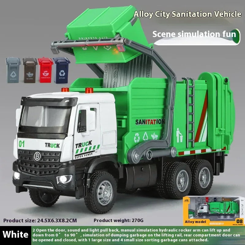 Diecast Truck 1:35 Urban Sanitation With Alloy Construction For Kids - ToylandEU