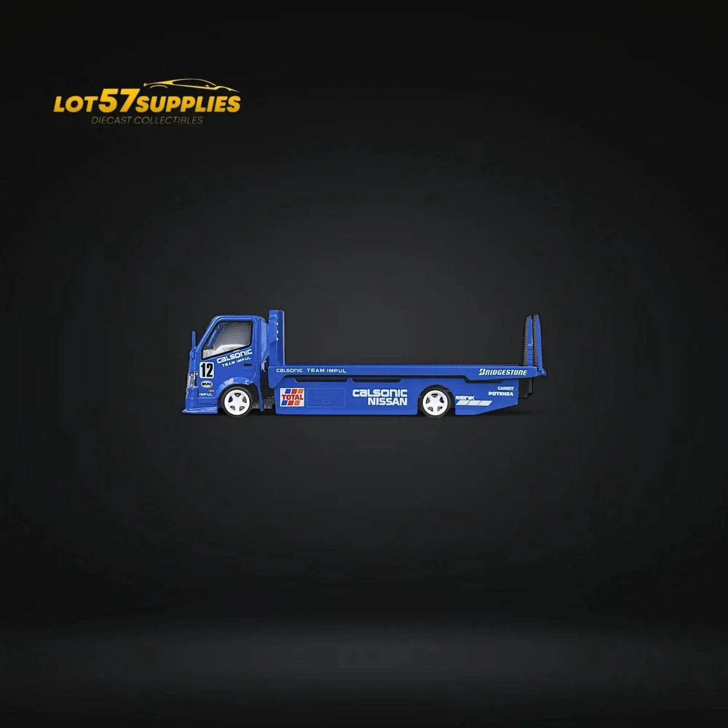  MicroTurbo HINO 300 Custom Truck Flatbed Blue Calsonic Livery 1:64 -  ToylandEU™