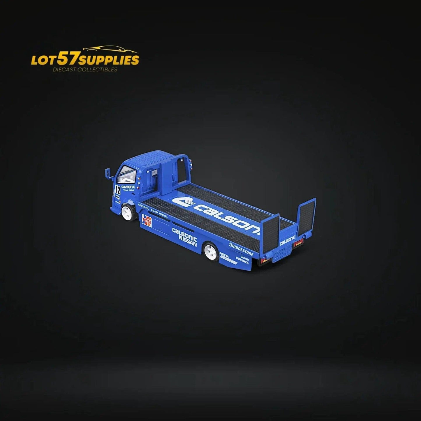  MicroTurbo HINO 300 Custom Truck Flatbed Blue Calsonic Livery 1:64 -  ToylandEU™
