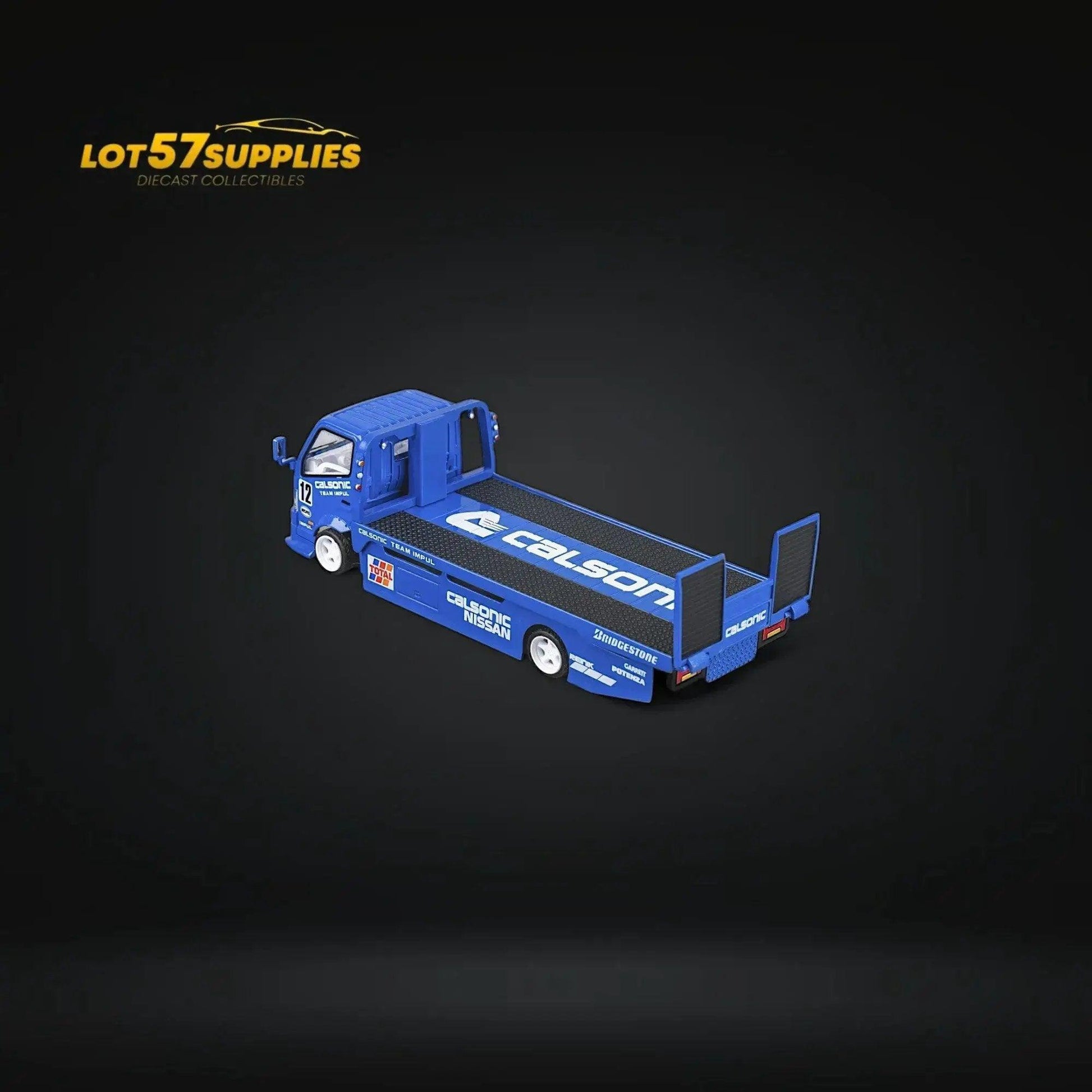  MicroTurbo HINO 300 Custom Truck Flatbed Blue Calsonic Livery 1:64 -  ToylandEU™