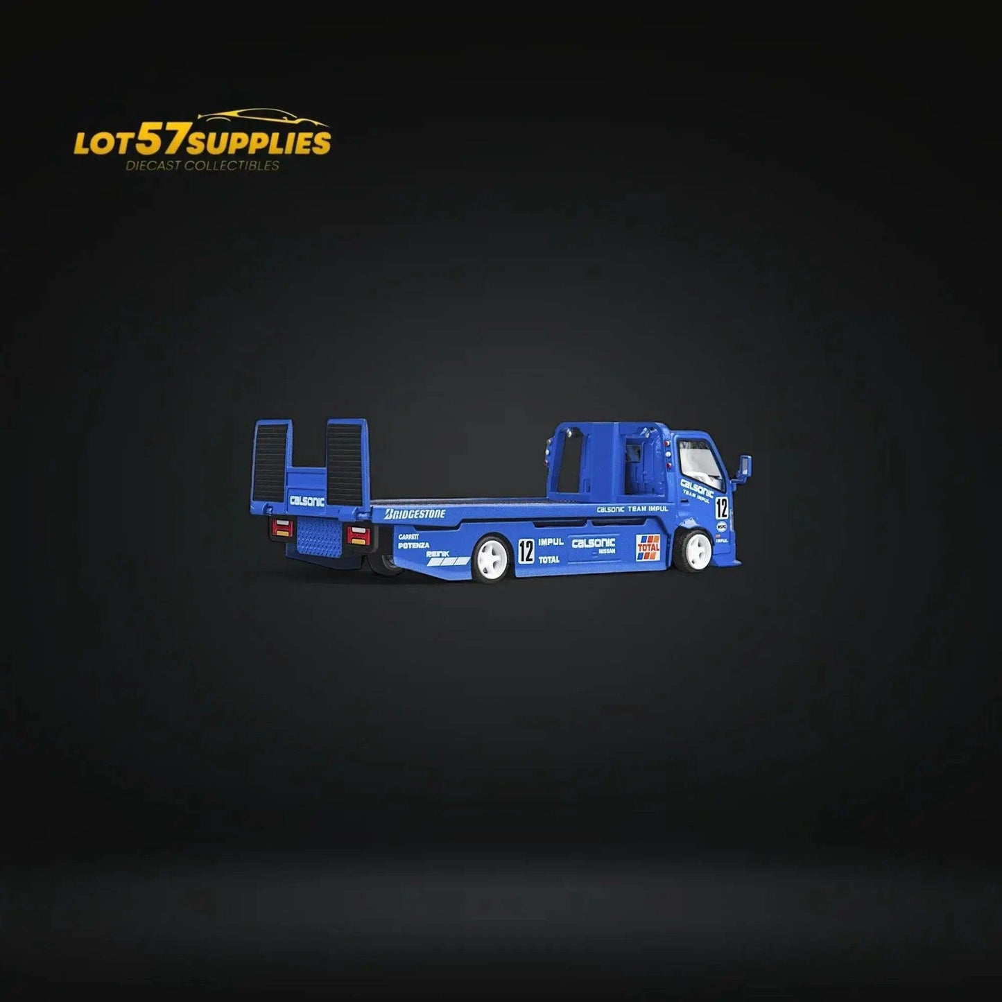 MicroTurbo HINO 300 Custom Truck Flatbed Blue Calsonic Livery 1:64 -  ToylandEU™