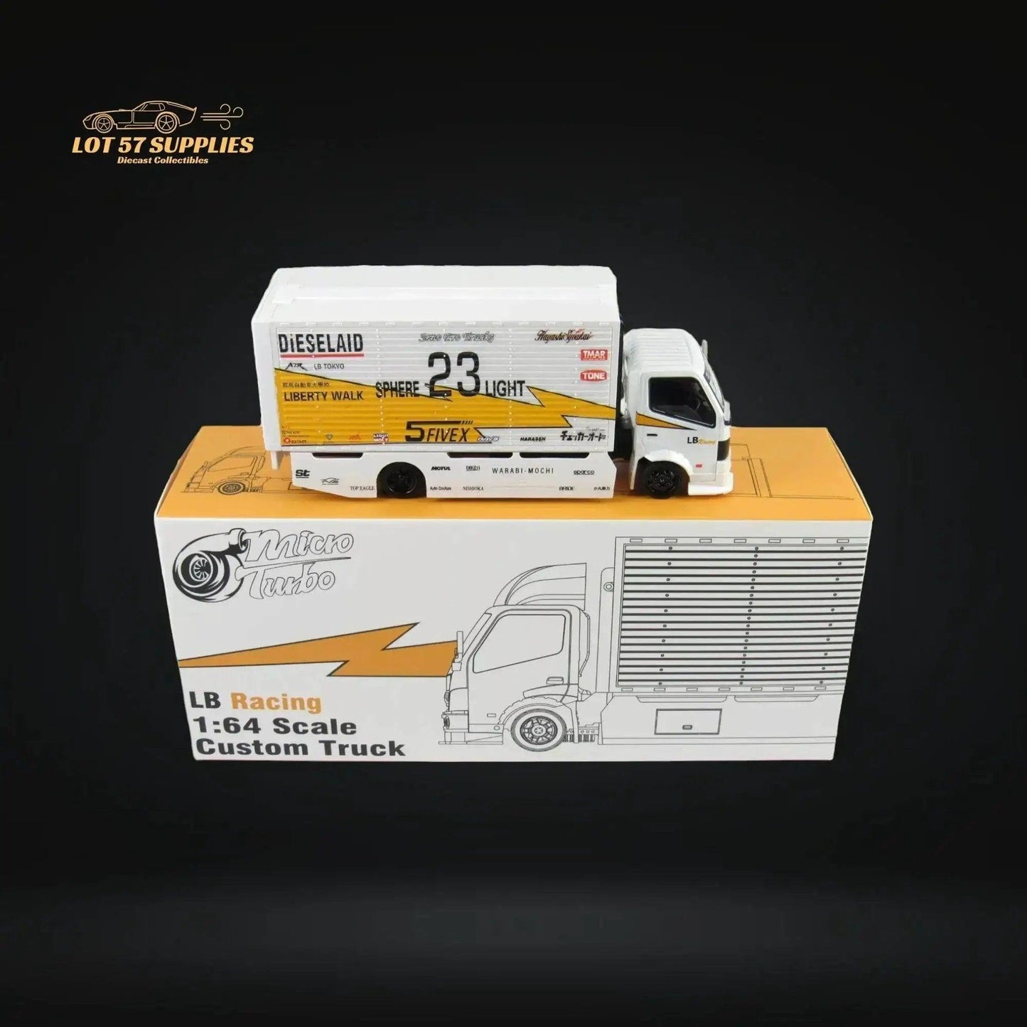  MicroTurbo Hino 300 LBWK Silhouette Lighting #23 1:64 -  ToylandEU™
