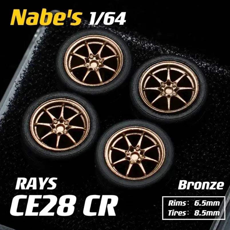 Diecast Wheels Rubber Tires For 1 64 Scale Cars JDM - ToylandEU