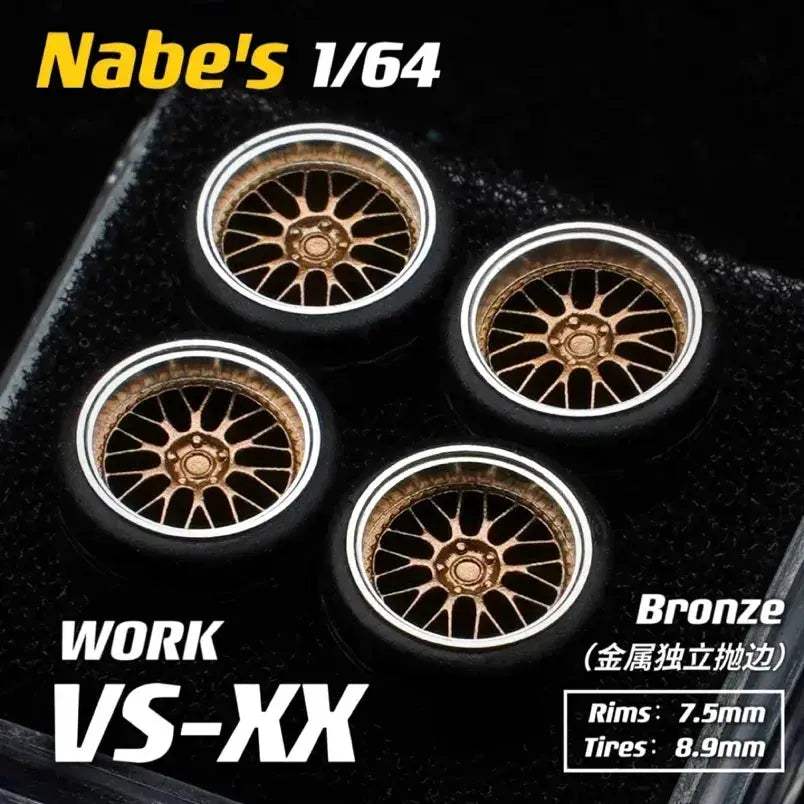 Diecast Wheels Rubber Tires For 1 64 Scale Cars JDM - ToylandEU