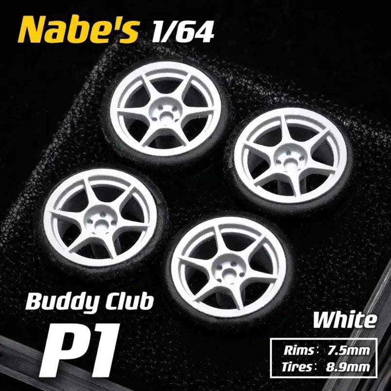 Diecast Wheels Rubber Tires For 1 64 Scale Cars JDM - ToylandEU