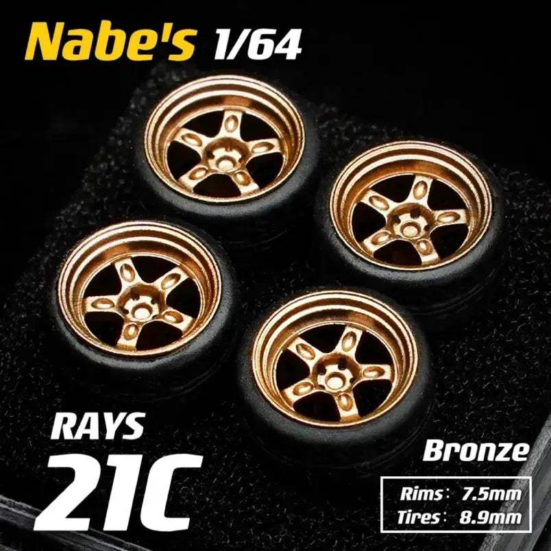 Diecast Wheels Rubber Tires For 1 64 Scale Cars JDM - ToylandEU