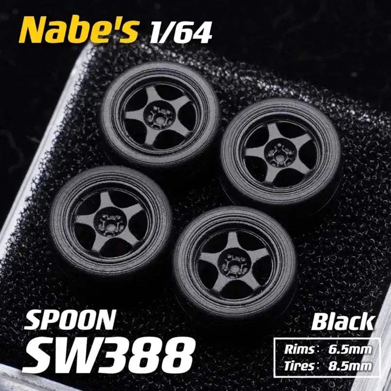 Diecast Wheels Rubber Tires For 1 64 Scale Cars JDM - ToylandEU