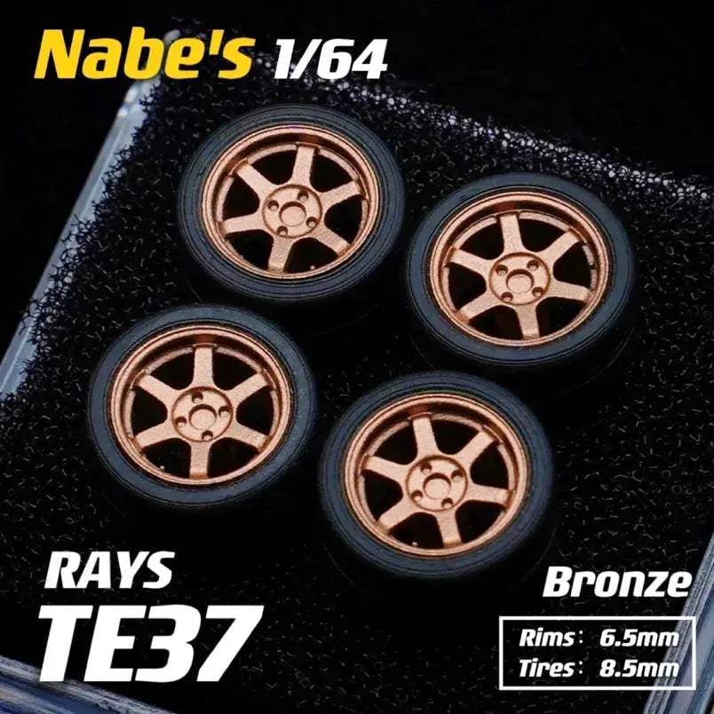 Diecast Wheels Rubber Tires For 1 64 Scale Cars JDM - ToylandEU