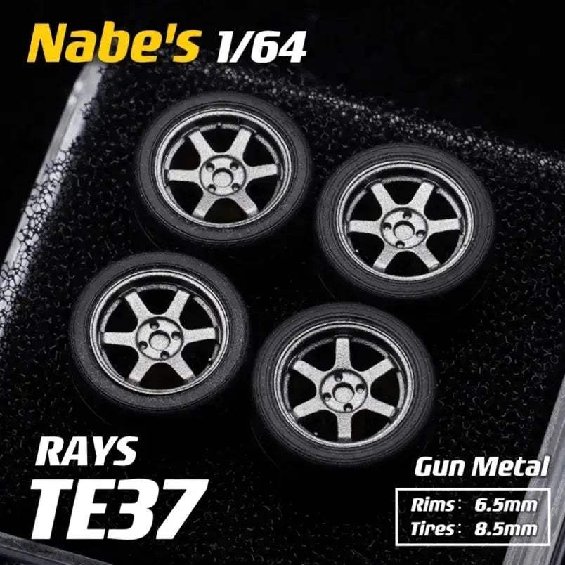 Diecast Wheels Rubber Tires For 1 64 Scale Cars JDM - ToylandEU