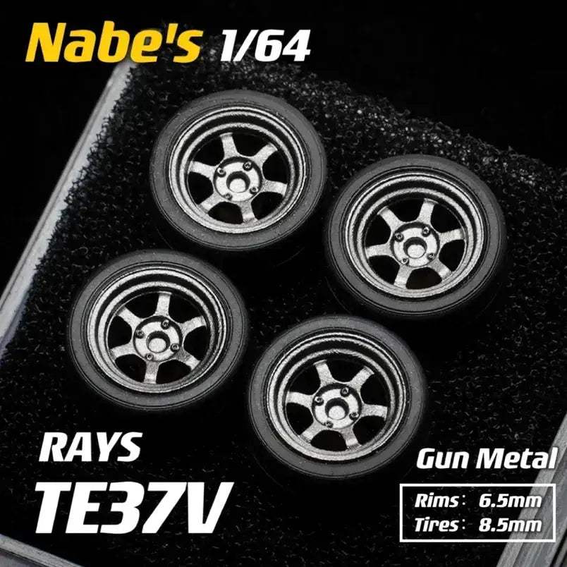 Diecast Wheels Rubber Tires For 1 64 Scale Cars JDM - ToylandEU