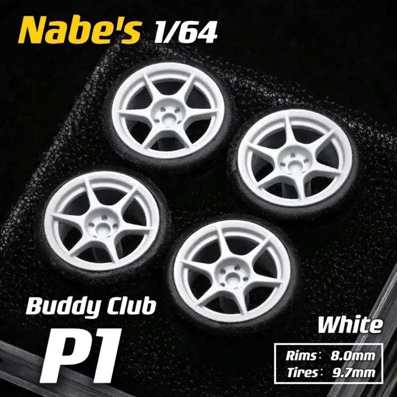 Diecast Wheels Rubber Tires For 1 64 Scale Cars JDM - ToylandEU