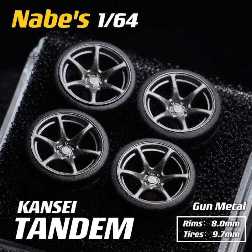 Diecast Wheels Rubber Tires For 1 64 Scale Cars JDM - ToylandEU