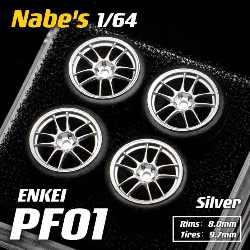 Diecast Wheels Rubber Tires For 1 64 Scale Cars JDM - ToylandEU