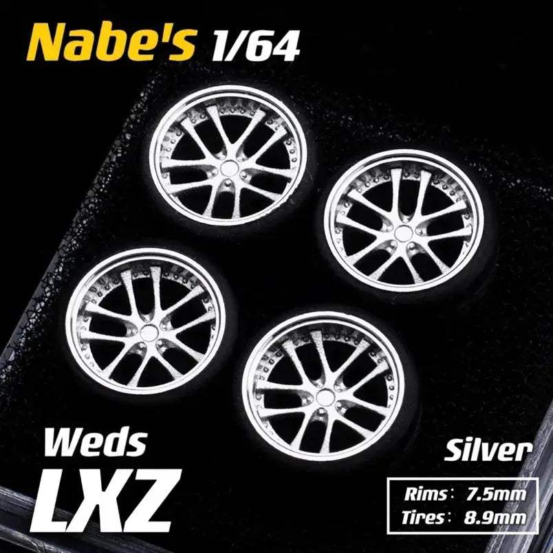 Diecast Wheels Rubber Tires For 1 64 Scale Cars JDM - ToylandEU