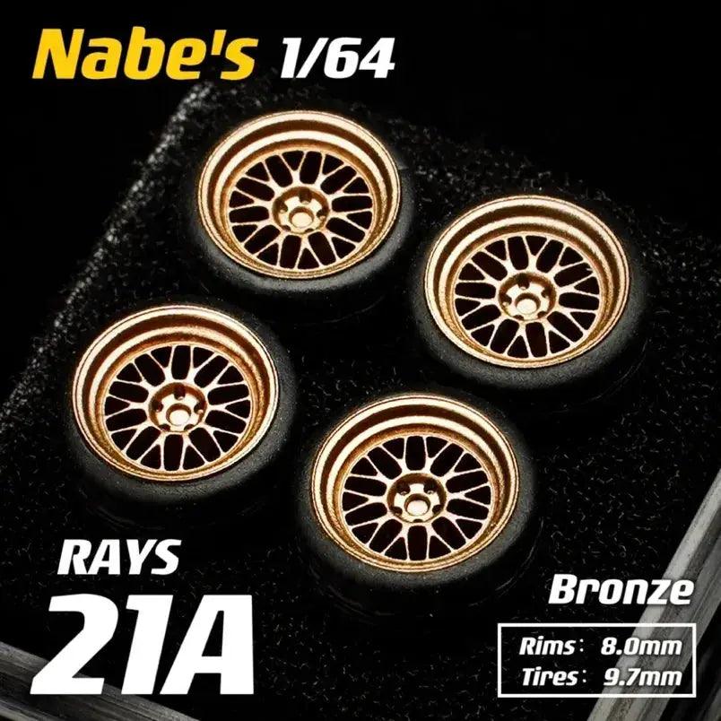  Diecast Wheels Rubber Tires Metal For 1 64 Cars JDM -  ToylandEU™