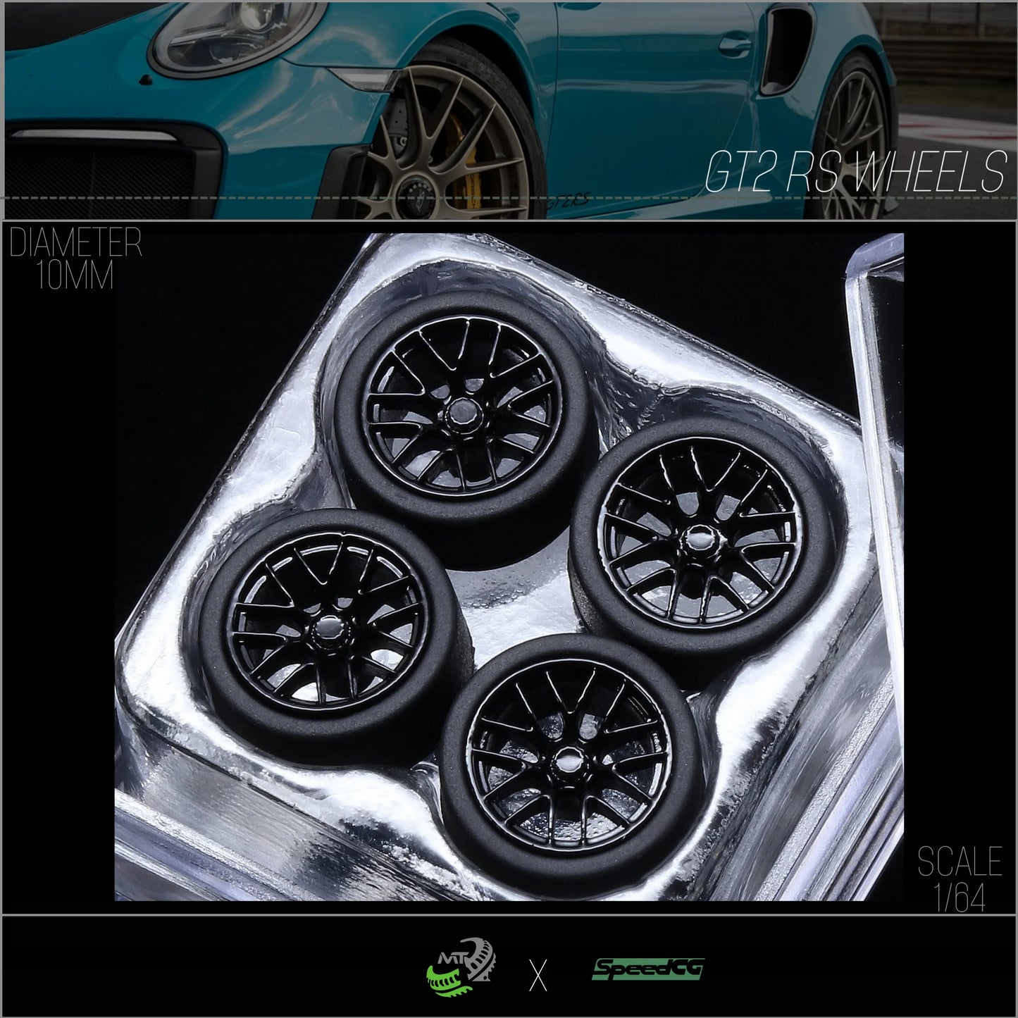 Diecast Wheels With Premium Rubber Tires For Hot Wheels Cars