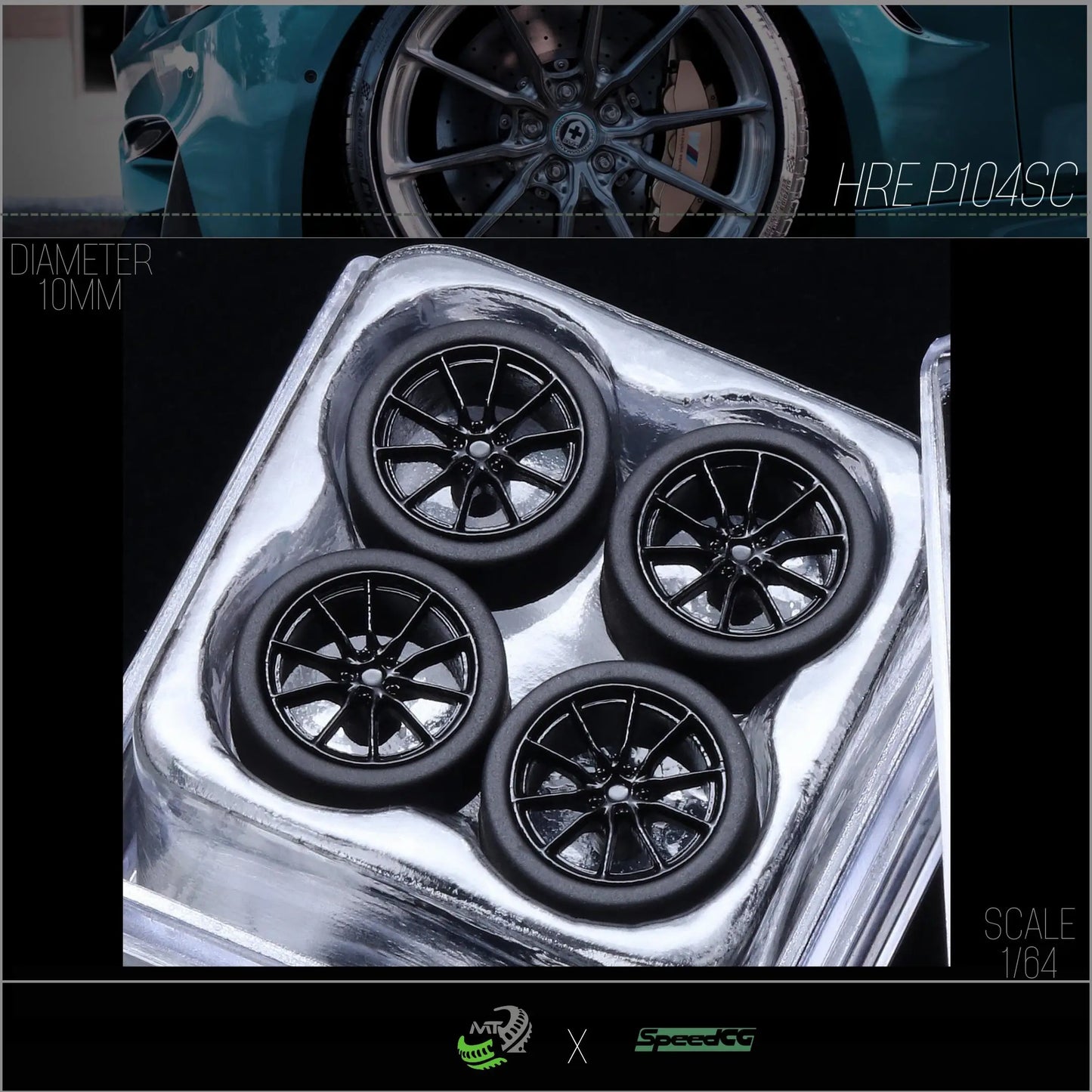 Diecast Wheels With Premium Rubber Tires For Hot Wheels Cars