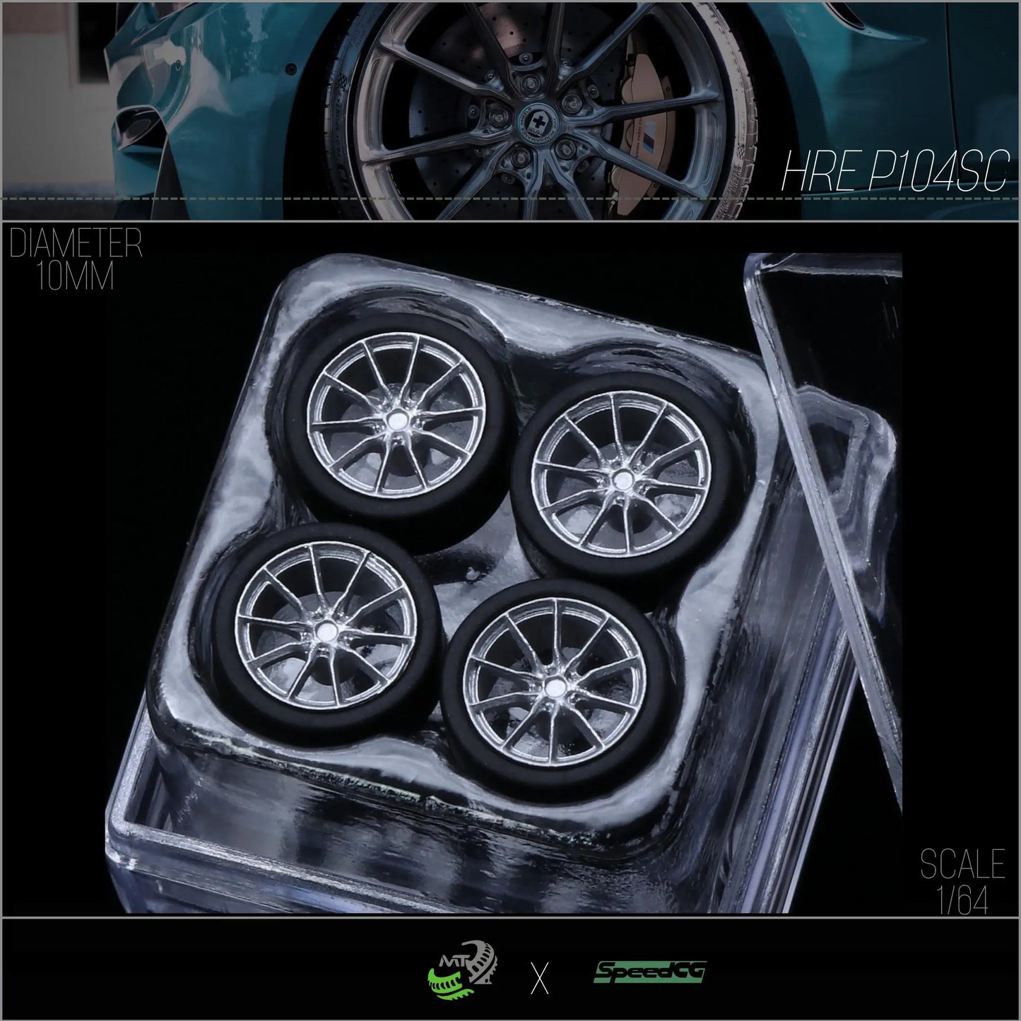 Diecast Wheels With Premium Rubber Tires For Hot Wheels Cars