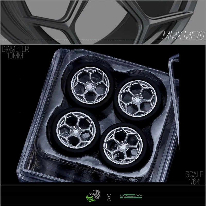 Diecast Wheels With Premium Rubber Tires For Hot Wheels Cars