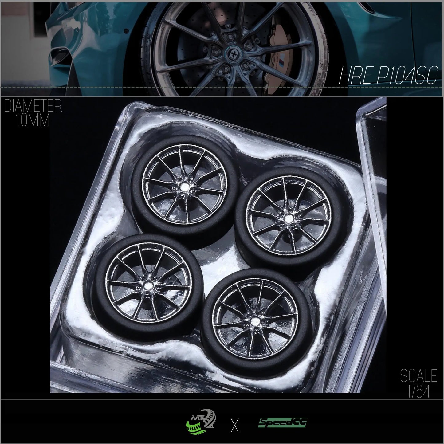 Diecast Wheels With Premium Rubber Tires For Hot Wheels Cars