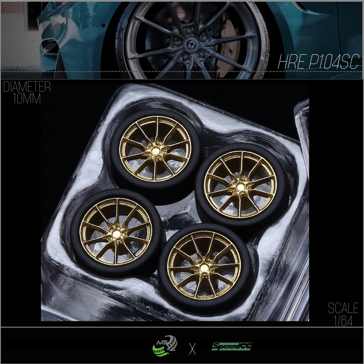 Diecast Wheels With Premium Rubber Tires For Hot Wheels Cars