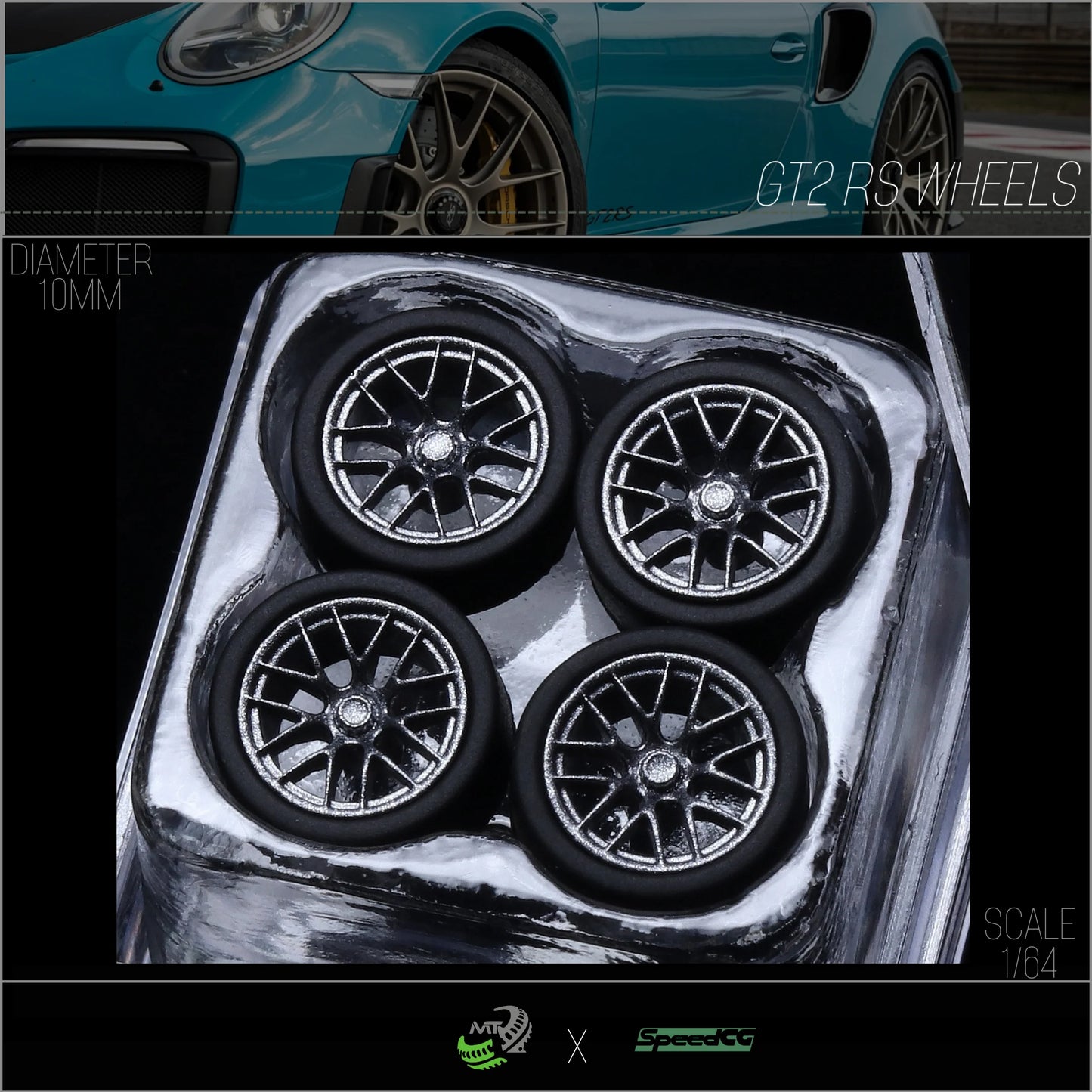 Diecast Wheels With Premium Rubber Tires For Hot Wheels Cars