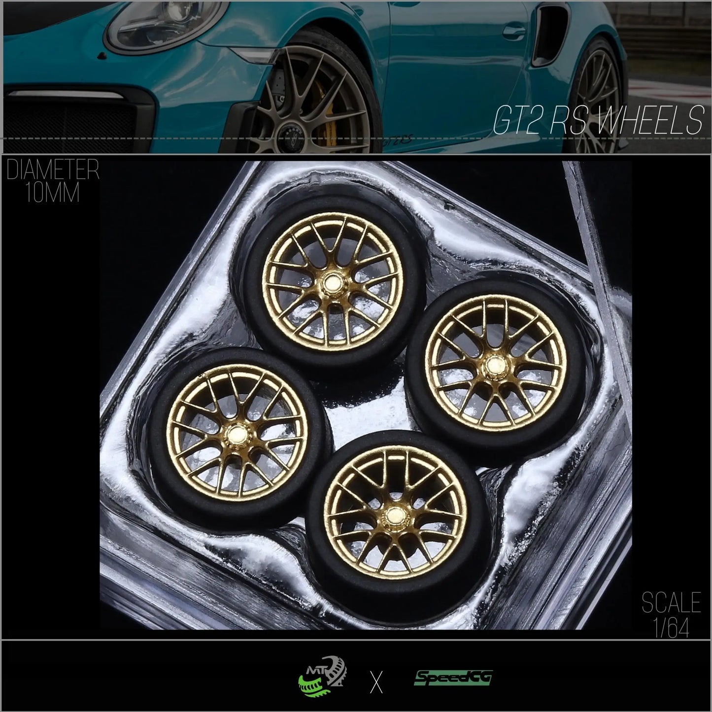 Diecast Wheels With Premium Rubber Tires For Hot Wheels Cars