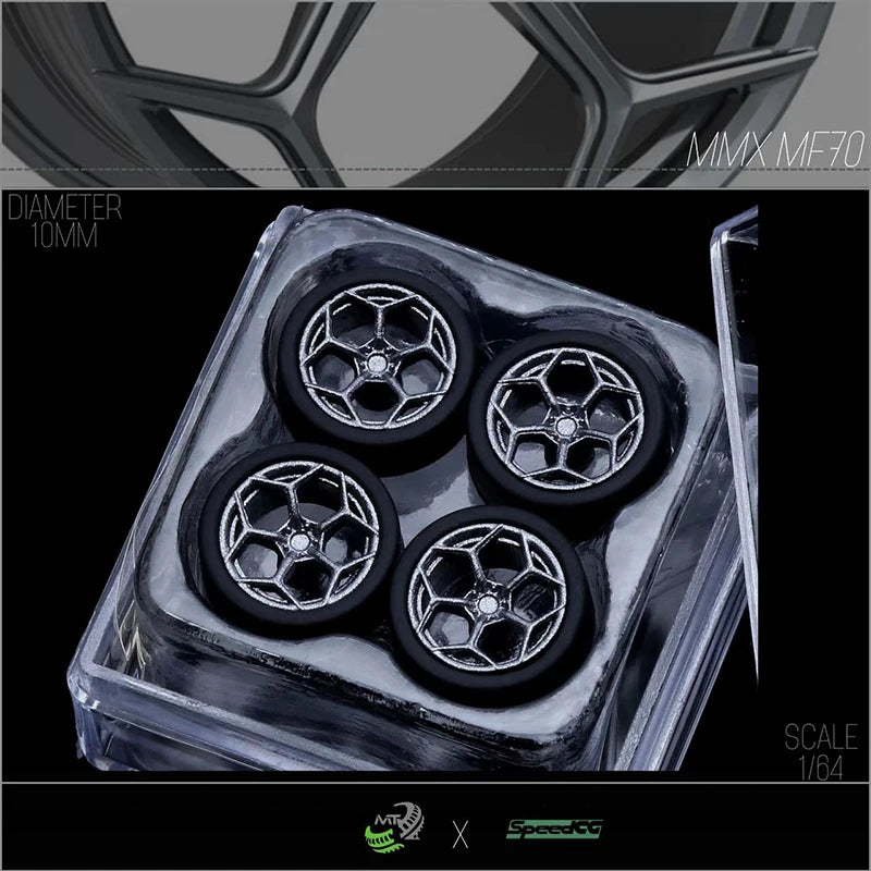 Diecast Wheels With Premium Rubber Tires For Hot Wheels Cars