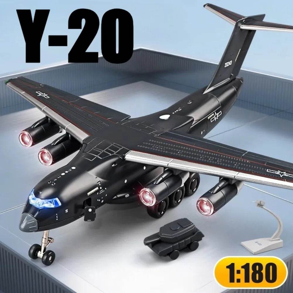 Diecast Y20 Transport Aircraft Model Metal Body For Kids - ToylandEU