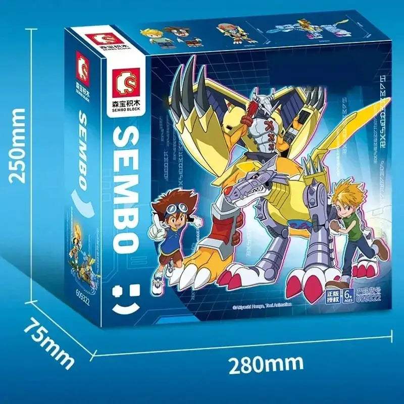 Digimon Adventure Lego Compatible Block Figures Garudamon Greymon Set - ToylandEU