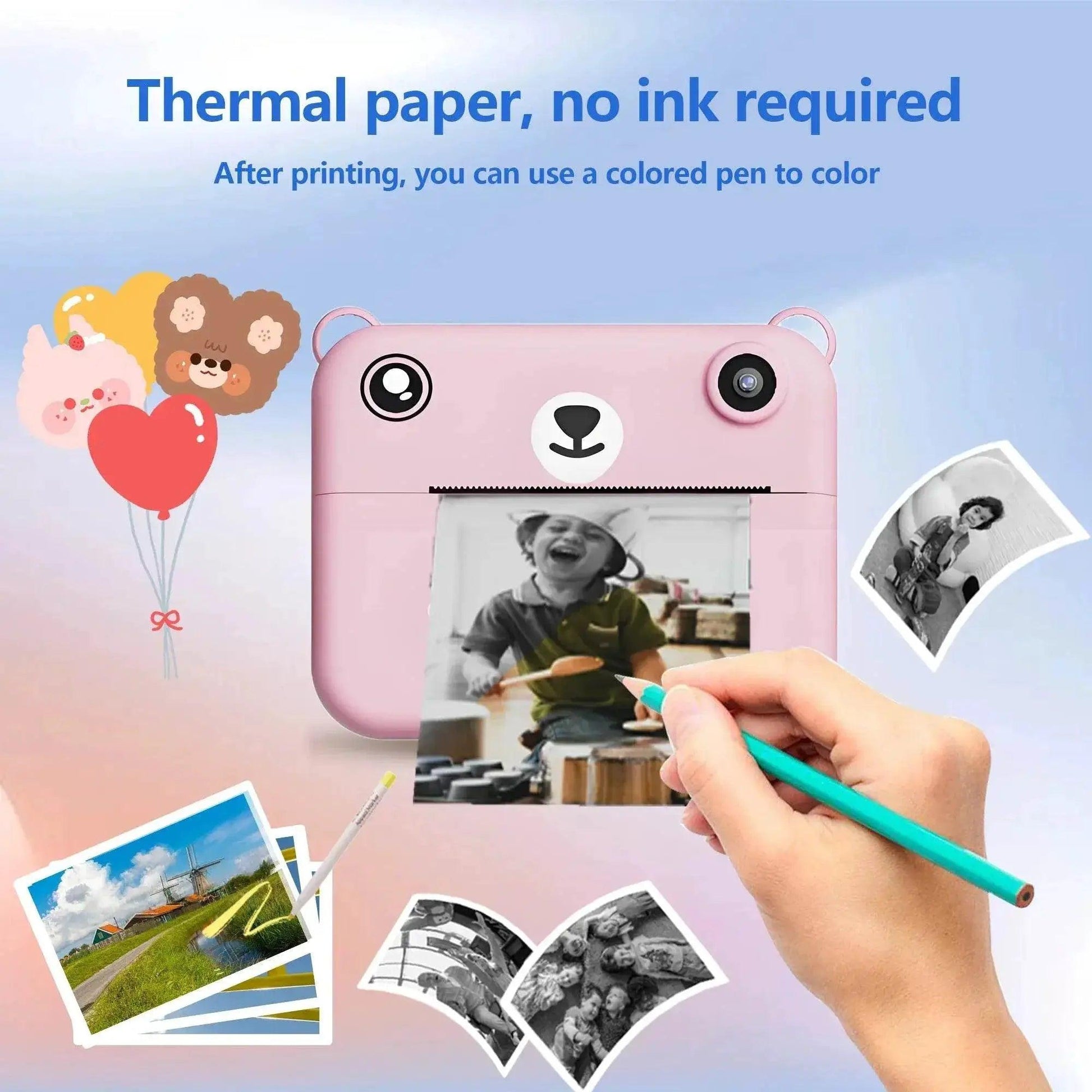  Digital Camera For Kids Instant Print Portable Small Camera -  ToylandEU™