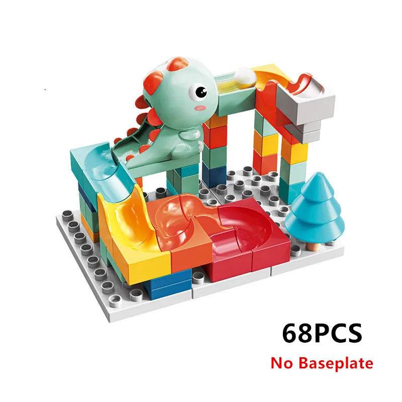 Dino Adventure Marble Run: 62-Piece Building Blocks for Creative Play - ToylandEU