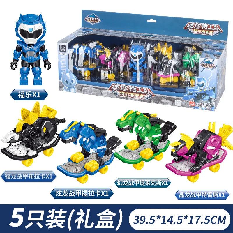 Dino Power Car Action Figure | Mini Force Model Toy Collection | Toylandeu