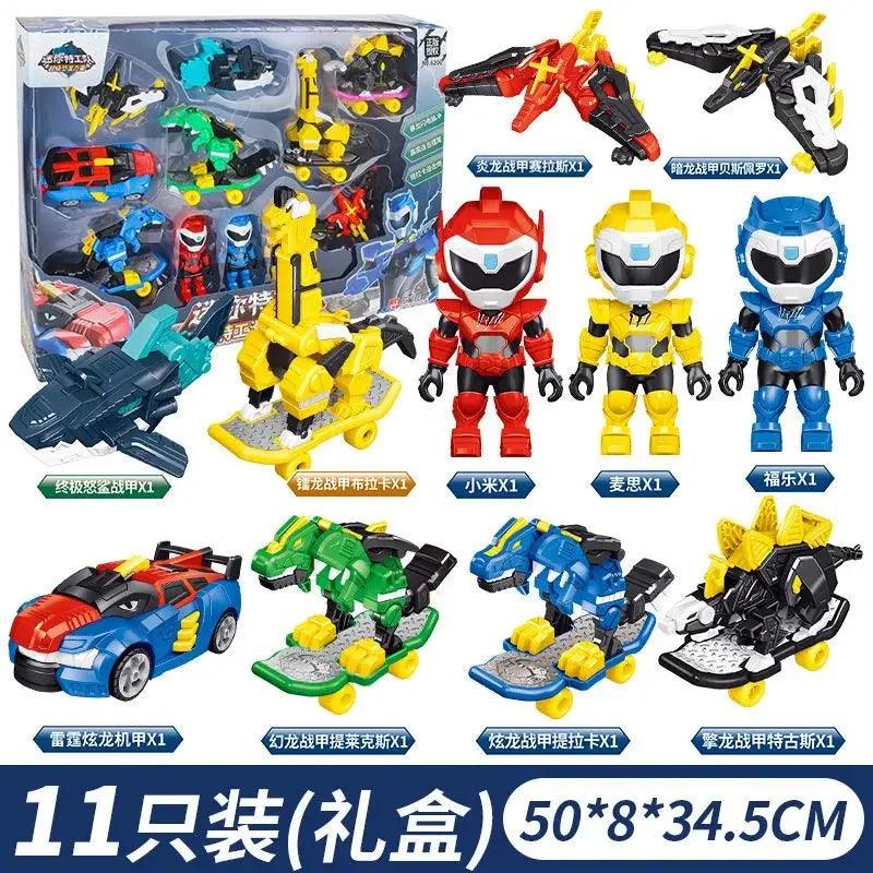 Dino Power Car Action Figure | Mini Force Model Toy Collection | Toylandeu