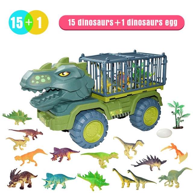 Dinosaur Adventure Truck Set with Inertia Vehicle & Free Dino Gift - ToylandEU