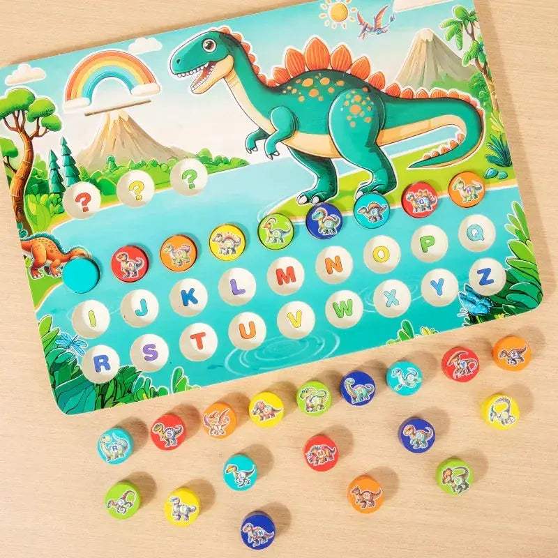 Dinosaur Alphabet Matching Busy Board for Early Learning - ToylandEU