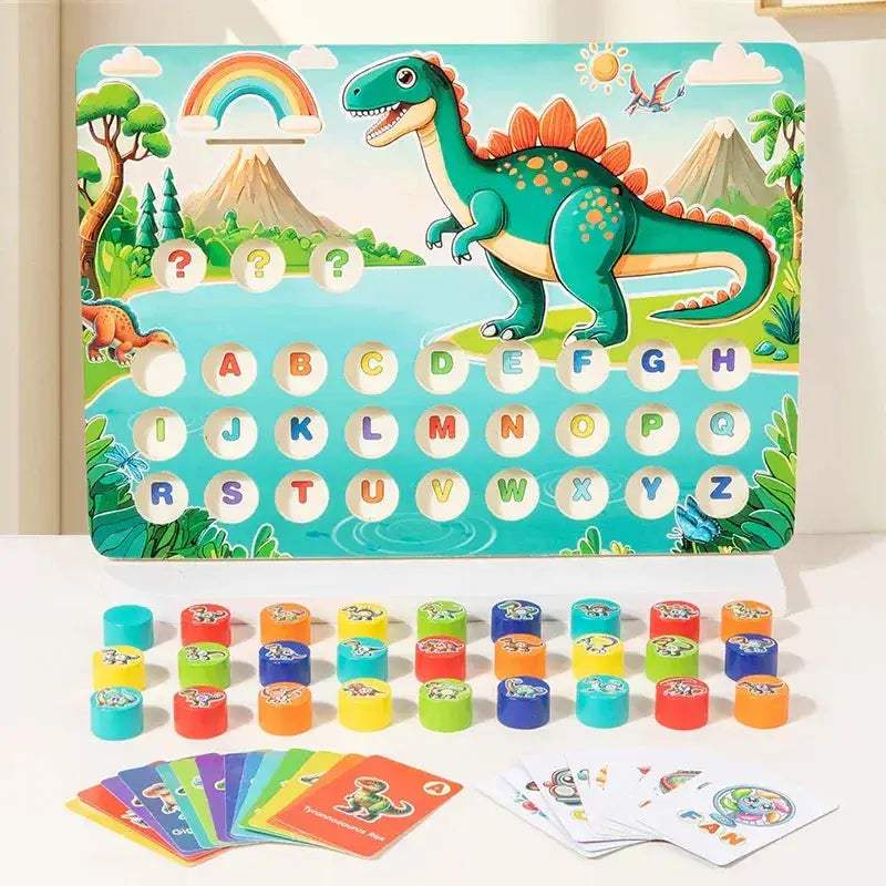 Dinosaur Alphabet Matching Busy Board for Early Learning - ToylandEU