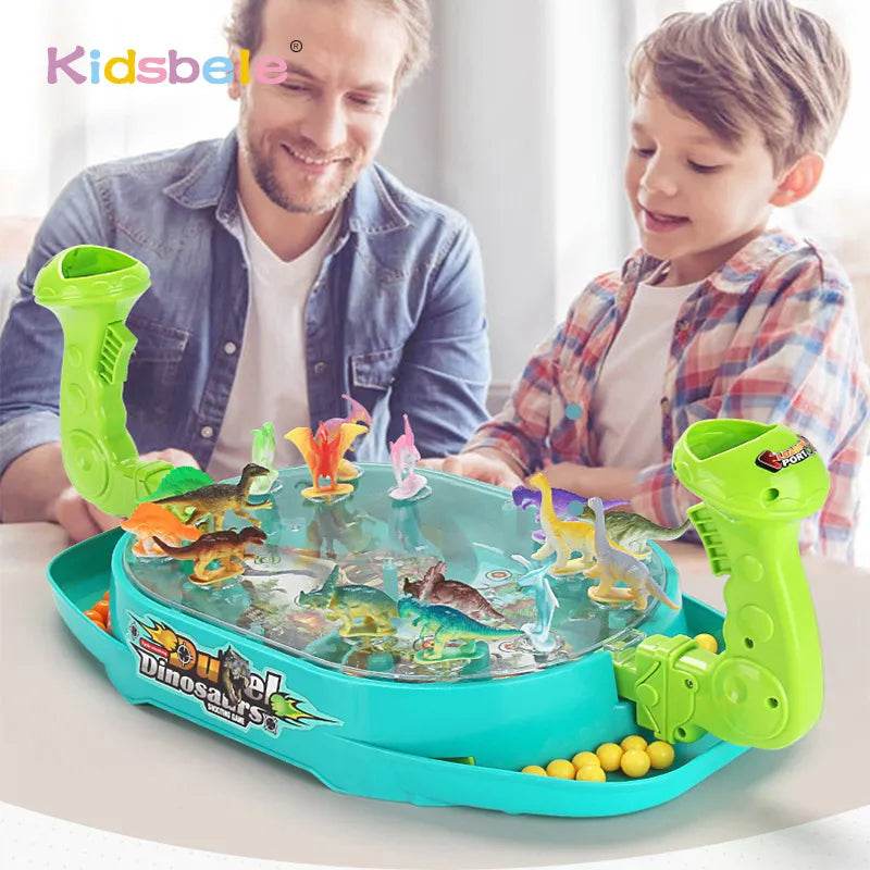 Dinosaur Battle Board: Jogo de bolinhas de gude épico para pais e filhos com catapulta - ToylandEU