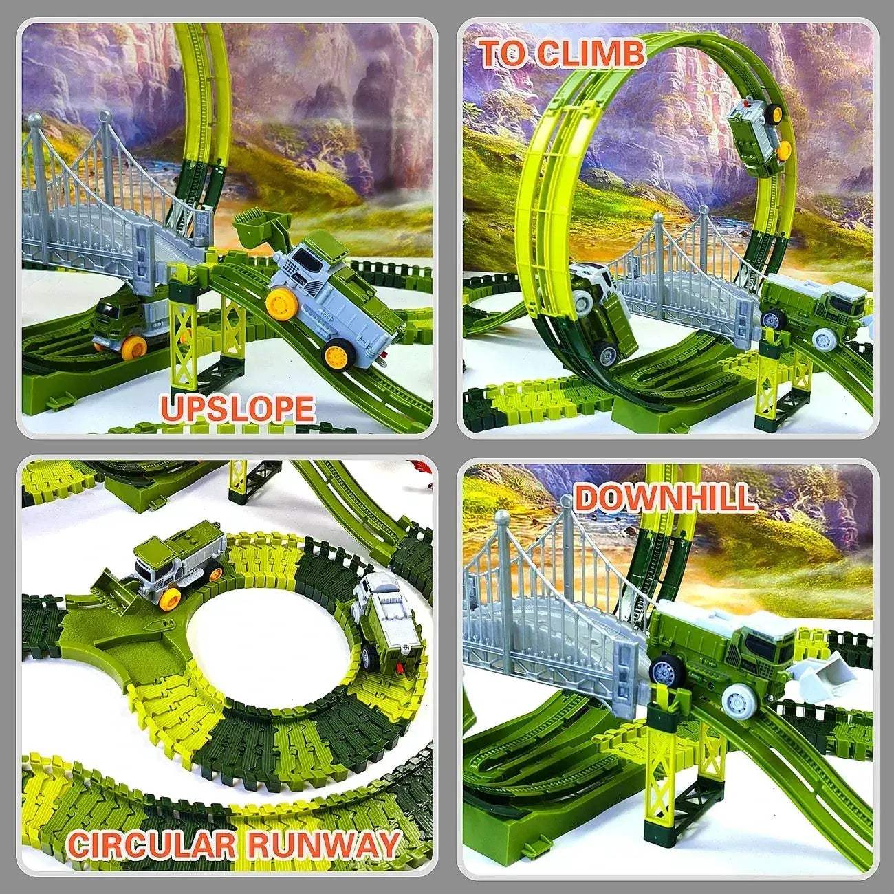  Dinosaur Car Track Flexible Rail Educational Toy -  ToylandEU™
