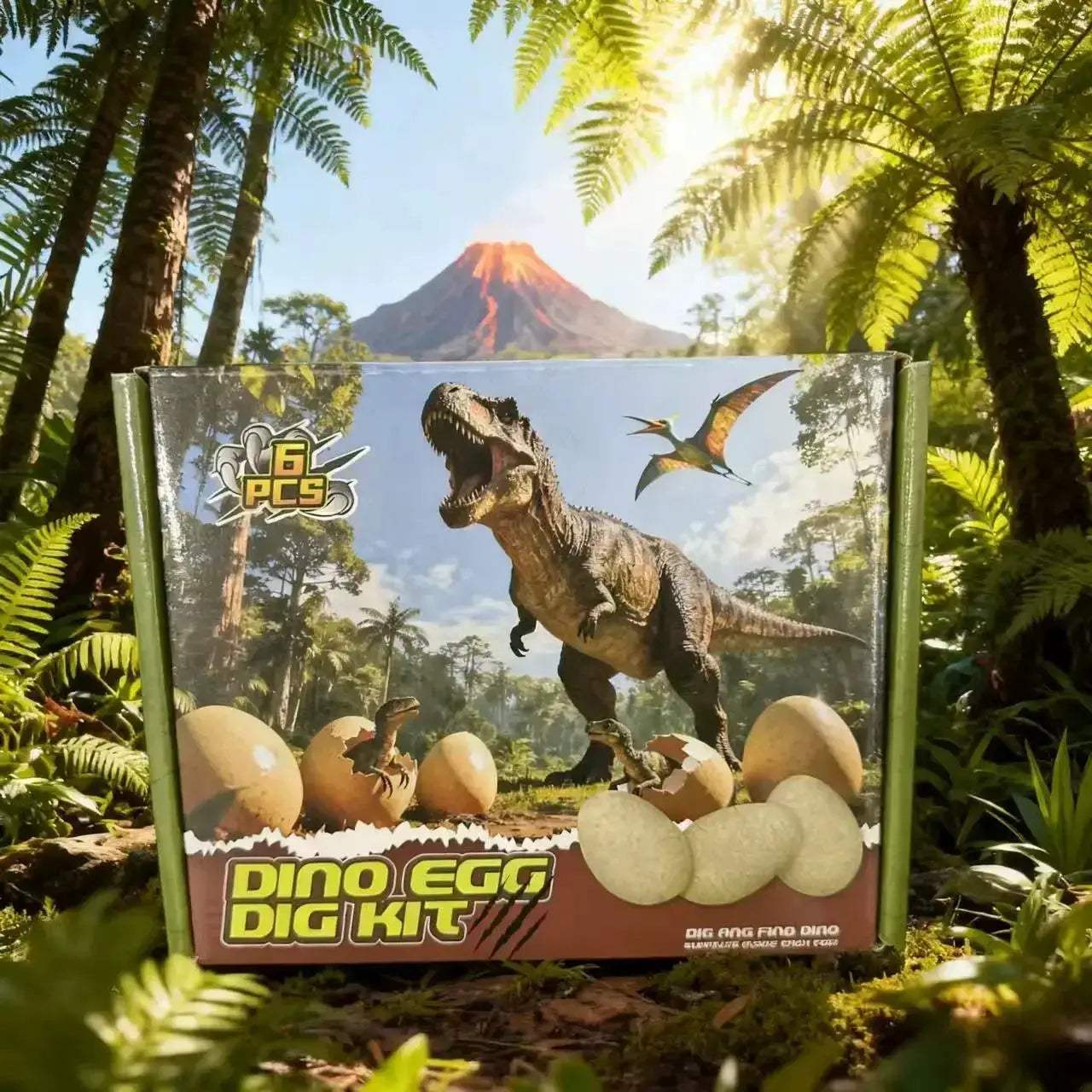 Dinosaur Egg Excavation Kit With 6 Educational Fossil Eggs - ToylandEU