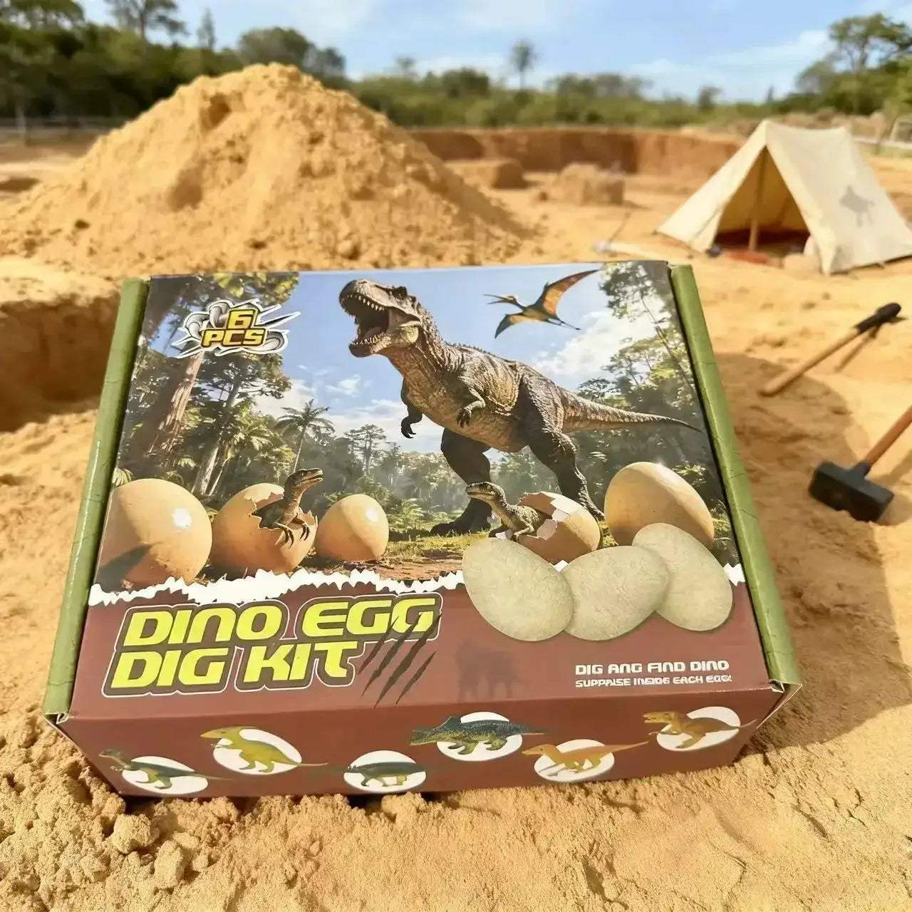 Dinosaur Egg Excavation Kit With 6 Educational Fossil Eggs - ToylandEU