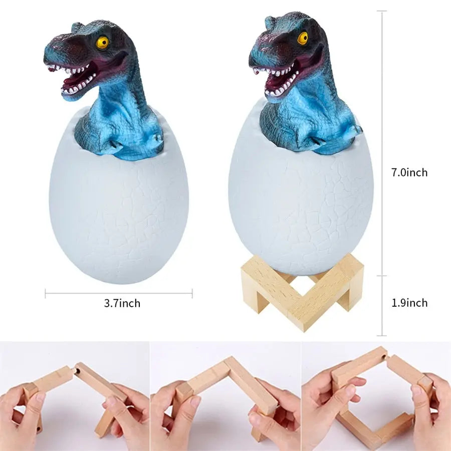 Dinosaur Egg Rechargeable LED Night Light with Remote Control Toyland EU Toyland EU