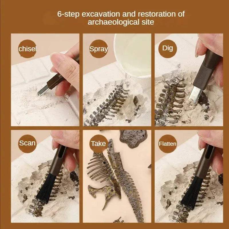Dinosaur Fossil Dig Kit For Kids Educational Archaeology Toy - ToylandEU