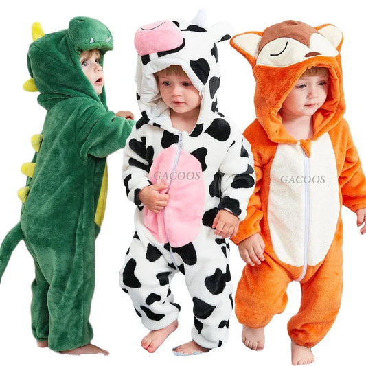 Dinosaur Kigurumi Baby Onesie Pajamas With Hooded Cozy Warmth - ToylandEU