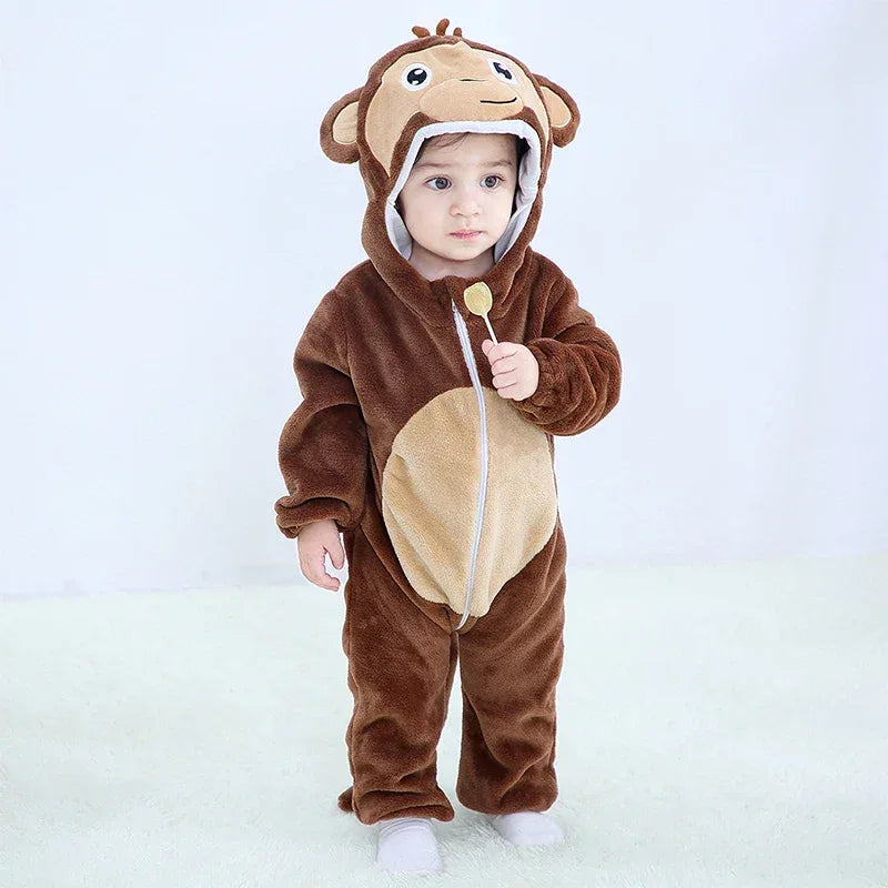 Dinosaur Kigurumi Baby Onesie Pajamas With Hooded Cozy Warmth - ToylandEU