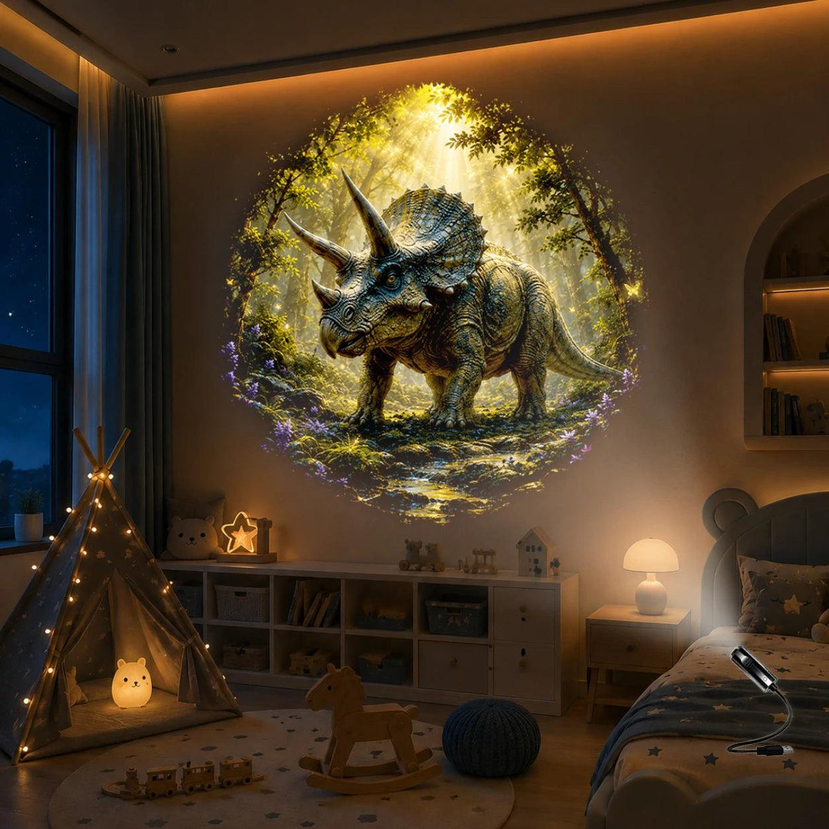 Dinosaur Projector Night Light | USB Powered | Toylandeu™