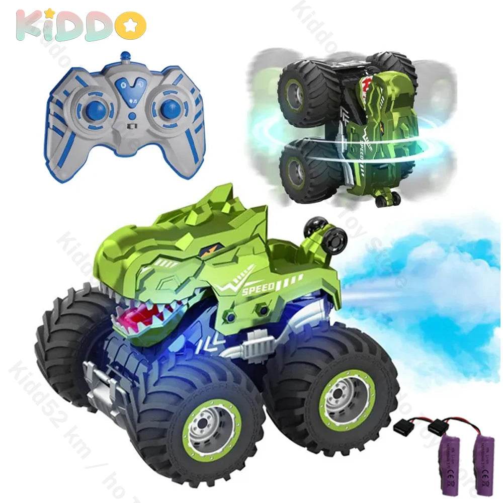 Dinosaur RC Car Remote Control Spray Tumbling Stunt Car - ToylandEU