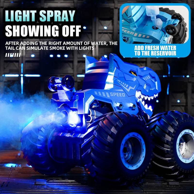 Dinosaur RC Car Remote Control Spray Tumbling Stunt Car - ToylandEU