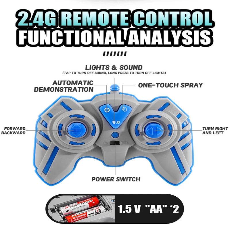 Dinosaur RC Car Remote Control Spray Tumbling Stunt Car - ToylandEU